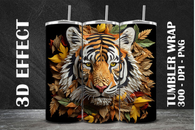 3D Siberian Tiger Tumbler Wrap 3