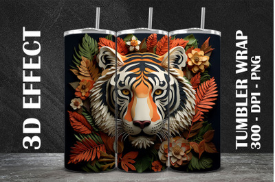 3D Siberian Tiger Tumbler Wrap 1