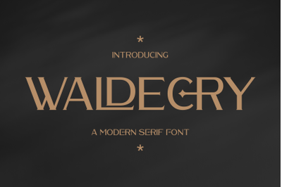 WALDECRY Typeface