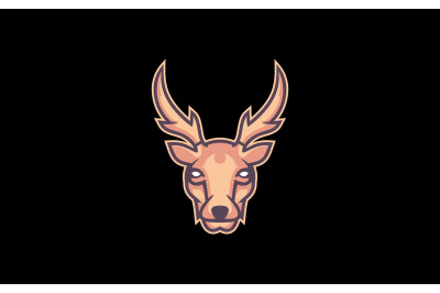 Deer Head mascot logo design vector template