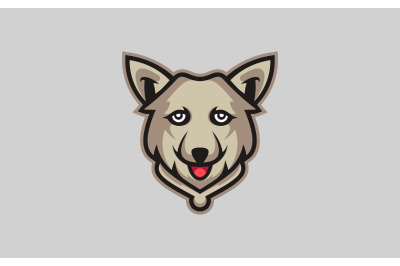 Dog head pet mascot logo design vector template