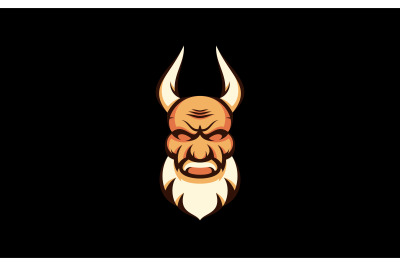 Evil master or old man with beard mascot logo template