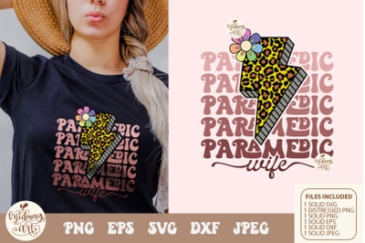 Paramedic wife png svg, leopard sublimation designs