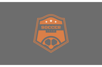 Soccer Team badge or label logo design vector template