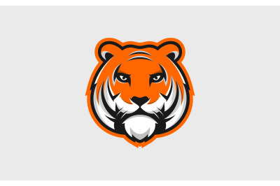 Tiger Head mascot logo design vector template