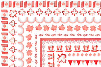 Canada Day flag clipart