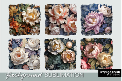 3D Flowers Backgrounds | 3D Sublimation Designs Bundle