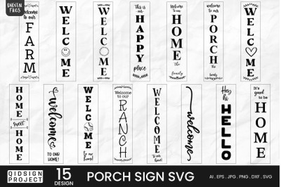 Porch Sign SVG Bundle | 15 Variations