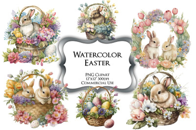 Watercolor Easter PNG Clipart Graphics