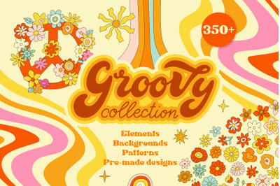 Groovy Pattern &amp;amp;amp;amp;amp; Background Bundle insp by Retro 70s
