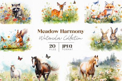 Meadow Harmony Watercolor Collection