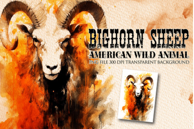 Bighorn sheep American wild animal clipart