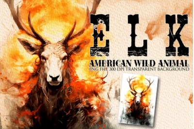 ELK American wild animal clipart