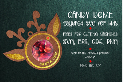 Santa Cam Deer | Christmas Candy Dome Template