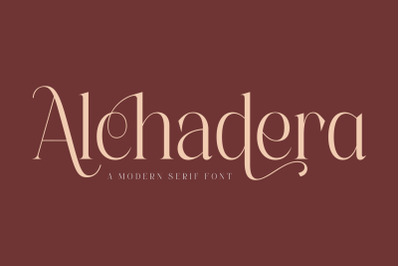 Alchadera Typeface