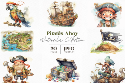 Pirates Ahoy Watercolor Collection