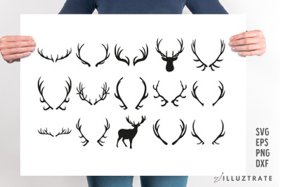 Antlers SVG Cut Files | Antlers Clipart