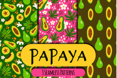 Papaya Seamless Patterns
