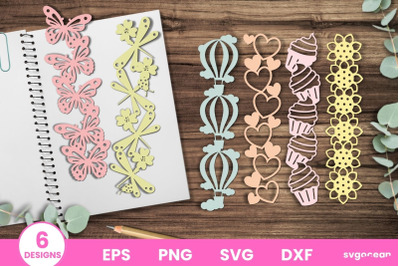 Elegant Bookmark SVG Bundle | Papercut | Cute Bookmark