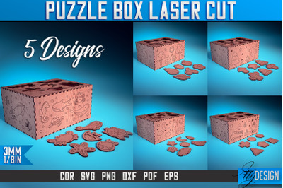 Puzzle Box Laser Cut SVG | Baby Game Design Laser Cut SVG Design | CNC