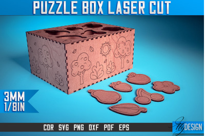 Puzzle Box Laser Cut SVG | Baby Game Design Laser Cut SVG Design | CNC