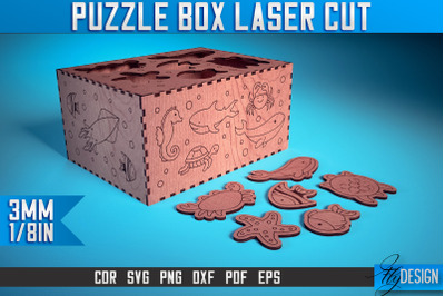 Puzzle Box Laser Cut SVG | Baby Game Design Laser Cut SVG Design | CNC