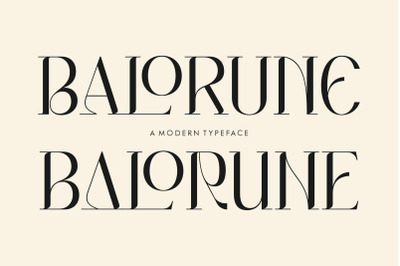 BALORUNE Typeface