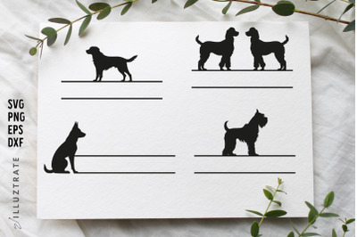 Dog Monogram SVG Cut File | Dog Split Monogram for Cricut or digital p