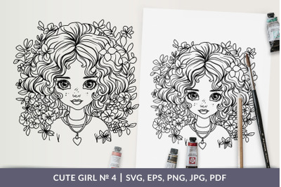 Cute Girl Coloring Pages &23;4