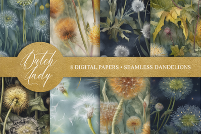 Seamless Dandelion Wallpaper Patterns