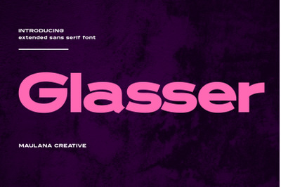 Glasser Extended Sans Serif Font