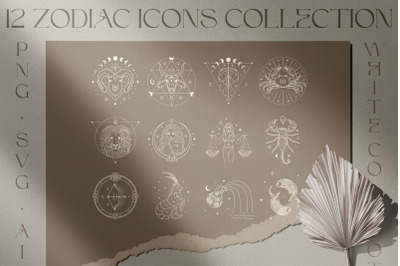 Zodiac Signs and Horoscope Icons, Astrology Branding Logo Designs