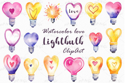 Heart-Shaped Light Bulbs clipart