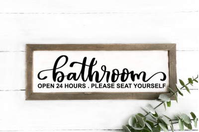 Funny Bathroom Sign SVG Cut File