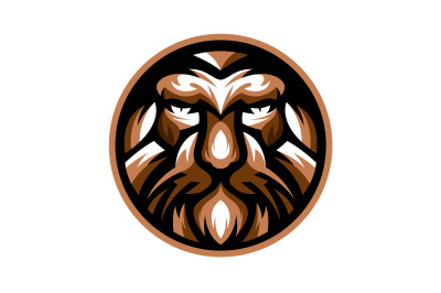 Angry Lion head logo abstract vector template