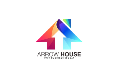 House logo in gradient style real estate business concept