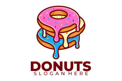 Donuts logo abstract vector template