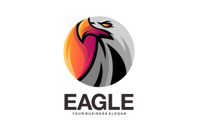 Eagle Head logo abstract vector template