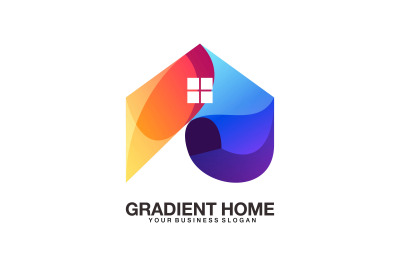 House logo in gradient style real estate business concept