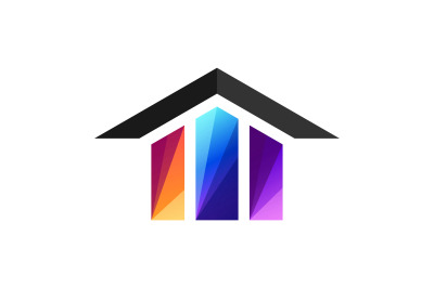 House logo in gradient style real estate business concept