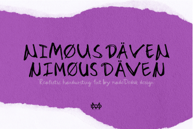 Nimous Daven - Hand Drawn Font