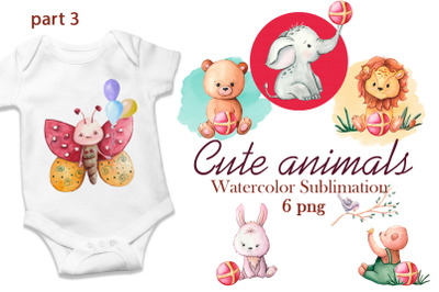 Cute animals for sublimation