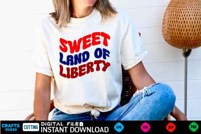 Sweet land of liberty retro design