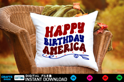 Happy birthday america retro design