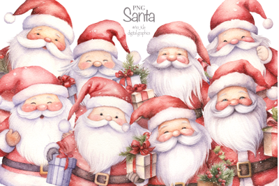 Santa Claus watercolor clipart