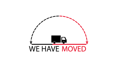 We have moved label with truck. Relocation and transportation, deliver