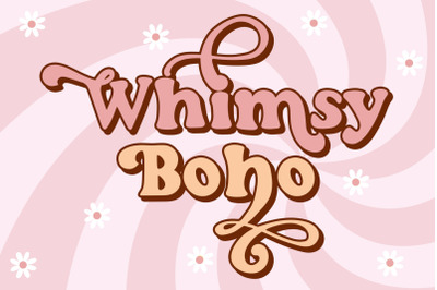 Whimsy Boho - A Retro Font
