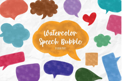 Watercolor Speech Bubble | 15 Variations