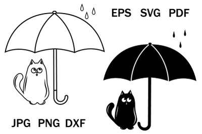SVG cat, monogram, cutting file, kittens template