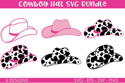 Cowbow Cowgirl Hat SVG Bundle PNG